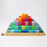 Grimm's Large Stepped Pyramid – 100 Rainbow Wooden Blocks | | Grimm's Spiel and Holz | Little Acorn to Mighty Oaks