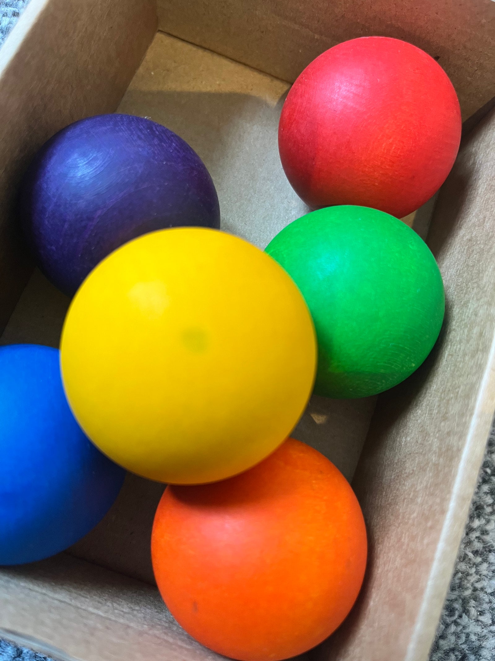 Grapat 6 Balls in Rainbow Colours - 2nd Quality