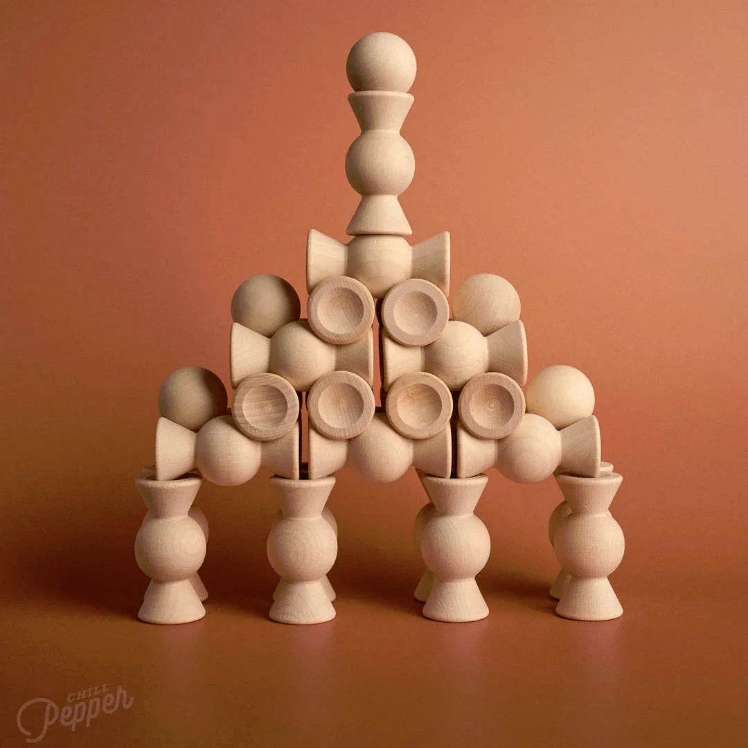 Chill Pepper Sweets – Wooden Stacking Game Sugar Free  (33 pcs)