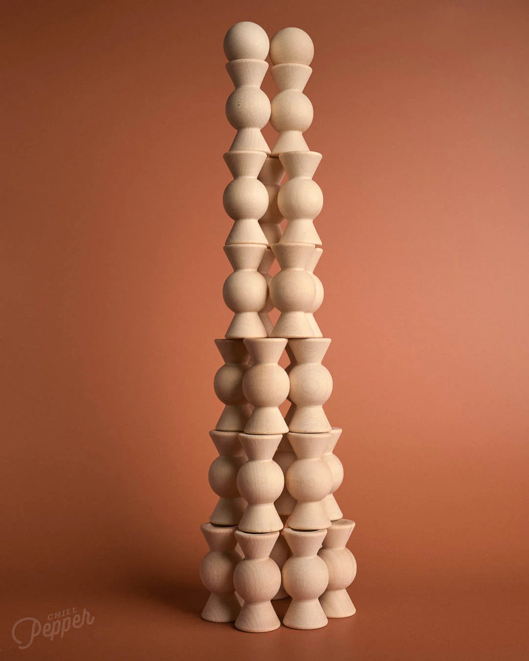 Chill Pepper Sweets – Wooden Stacking Game Sugar Free  (33 pcs)