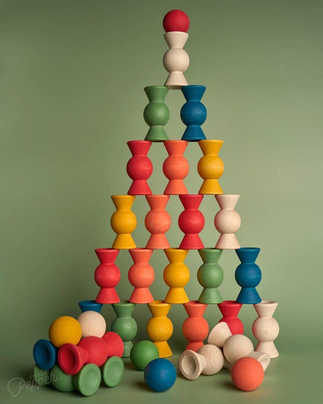 Chill Pepper Sweets – Wooden Stacking Game Forest Fruits (33 pcs) | | Chill Pepper | Little Acorn to Mighty Oaks