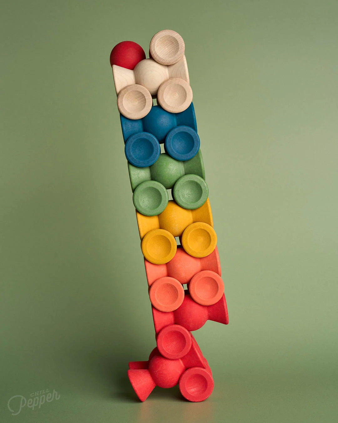 Chill Pepper Sweets – Wooden Stacking Game Forest Fruits (33 pcs) | | Chill Pepper | Little Acorn to Mighty Oaks