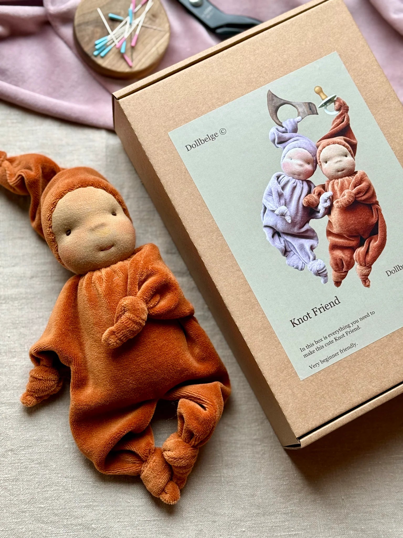 Dollbelge - Knot Friend Dollmaking Kit | | DollBelge | Little Acorn to Mighty Oaks