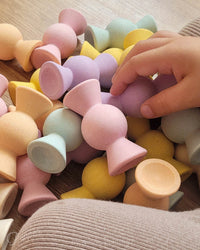 Chill Pepper Sweets Wooden Stacking Game Peachy Pastels (33 pcs) | | Chill Pepper | Little Acorn to Mighty Oaks