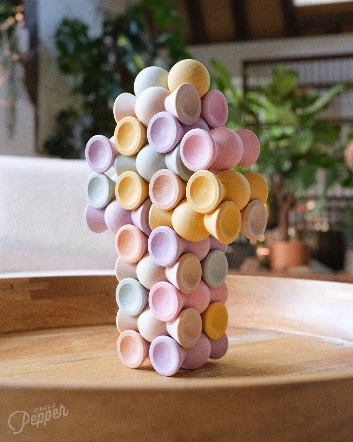 Chill Pepper Sweets Wooden Stacking Game Peachy Pastels (33 pcs) | | Chill Pepper | Little Acorn to Mighty Oaks