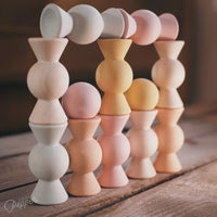 Chill Pepper Sweets Wooden Stacking Game Peachy Pastels (33 pcs) | | Chill Pepper | Little Acorn to Mighty Oaks