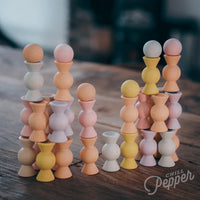 Chill Pepper Sweets Wooden Stacking Game Peachy Pastels (33 pcs) | | Chill Pepper | Little Acorn to Mighty Oaks