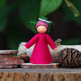 Ambrosius Fairy - Raspberry Girl with Crochet Cap | | Ambrosius Dolls | Little Acorn to Mighty Oaks