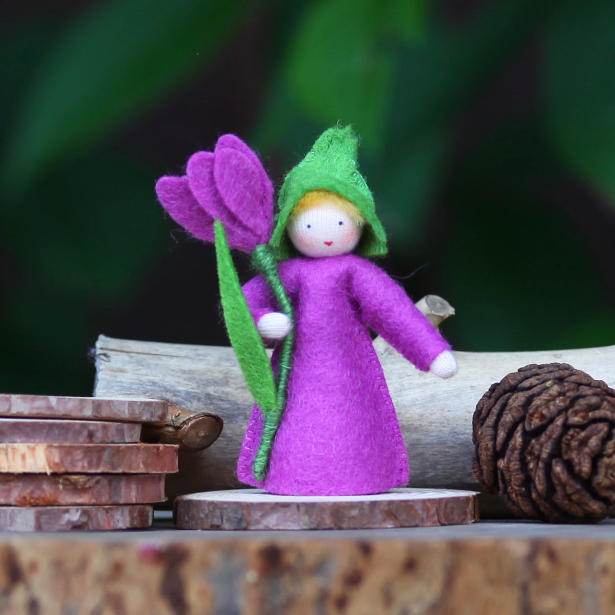 Ambrosius Fairy - Crocus in Hand (purple) | | Ambrosius Dolls | Little Acorn to Mighty Oaks