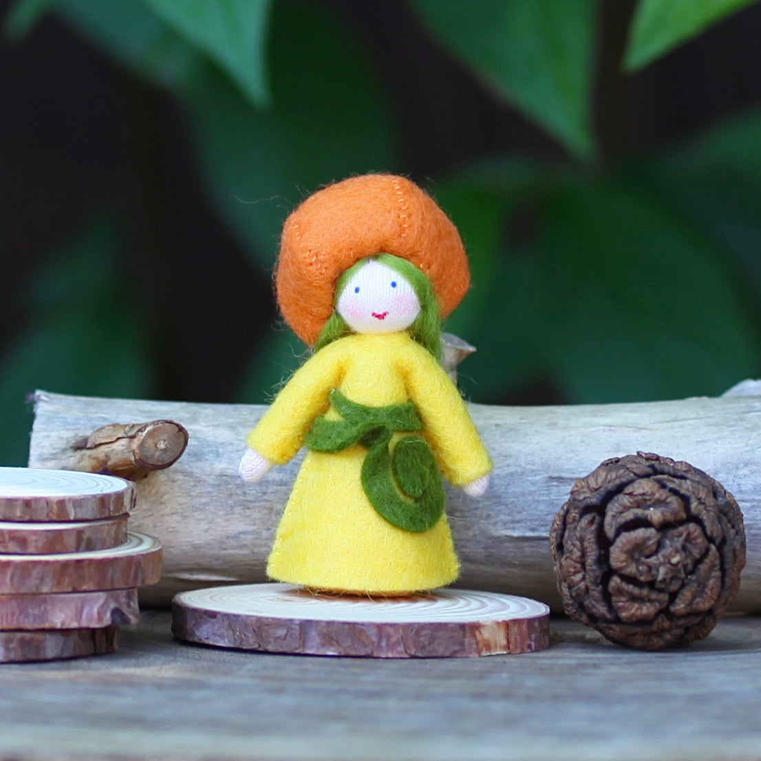 Ambrosius Fairy - Orange Pumpkin Girl (Light Skin) | | Ambrosius Dolls | Little Acorn to Mighty Oaks