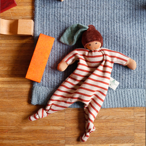 Nanchen Organic Waldorf Blanket Doll - Chestnut Baby - 25cm