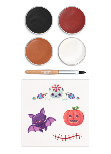 Namaki Organic Face Painting Kit - 4 colours - Halloween + Temporary Tattoos | | Namaki | Little Acorn to Mighty Oaks