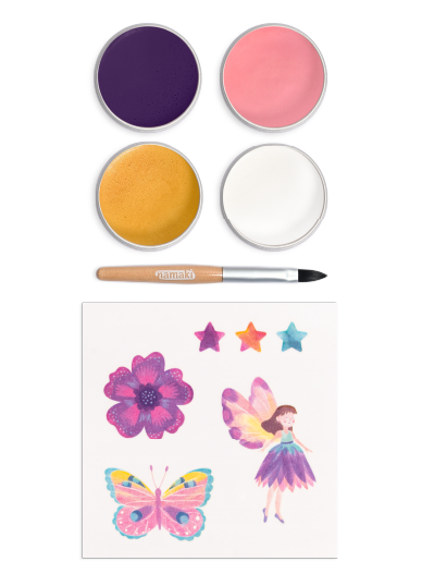Namaki Organic Face Painting Kit - 4 colours - Butterfly + Temporary Tattoos | | Namaki | Little Acorn to Mighty Oaks