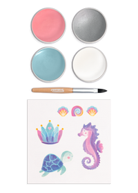 Namaki Organic Face Painting Kit - 4 colours - Mermaid + Temporary Tattoos | | Namaki | Little Acorn to Mighty Oaks