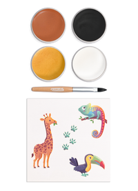 Namaki Organic Face Painting Kit - 4 colours - Animals + Temporary Tattoos | | Namaki | Little Acorn to Mighty Oaks