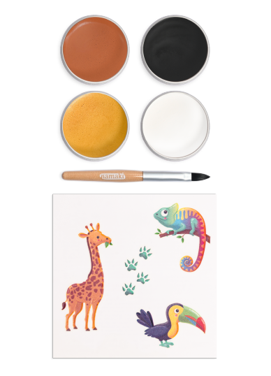 Namaki Organic Face Painting Kit - 4 colours - Animals + Temporary Tattoos | | Namaki | Little Acorn to Mighty Oaks