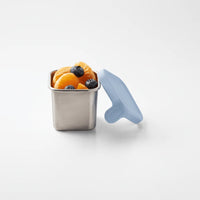 PlanetBox Stainless Steel Little Square Dipper 2.4oz - Cloudy Day | | PlanetBox | Little Acorn to Mighty Oaks