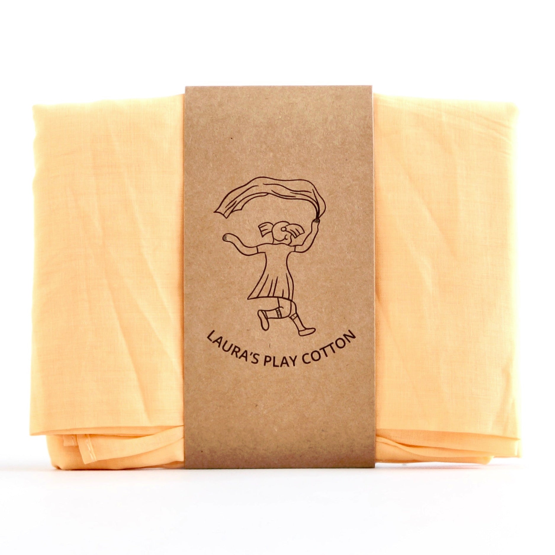 Laura's Play Cotton -Light Orange - 35 x 35 inches - Organic Cotton | | Laura's Play Cotton | Little Acorn to Mighty Oaks