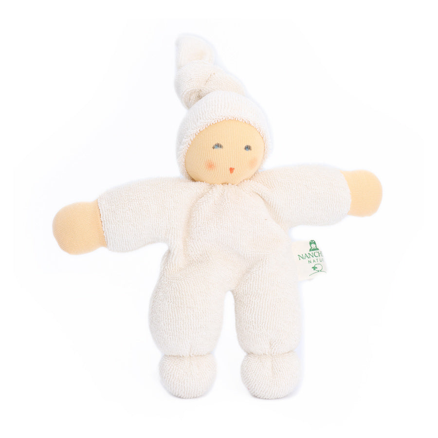 Nanchen Organic Waldorf Doll - Pimpel White - 17cm | | Nanchen | Little Acorn to Mighty Oaks