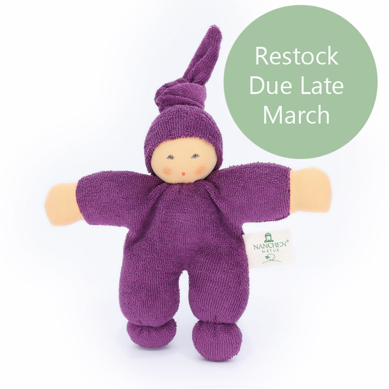 Nanchen Organic Waldorf Doll - Pimpel - Purple - 17cm | | Nanchen | Little Acorn to Mighty Oaks