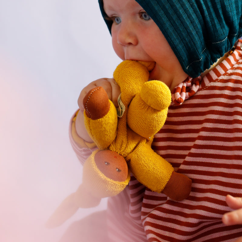 Nanchen Organic Waldorf Doll - Pimpel - Golden 17cm | | Nanchen | Little Acorn to Mighty Oaks