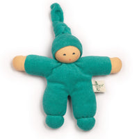 Nanchen Organic Waldorf Doll - Pimpel - Teal - 17cm | | Nanchen | Little Acorn to Mighty Oaks