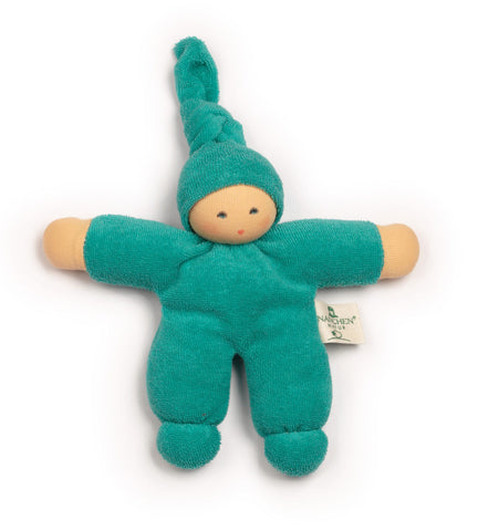 Nanchen Organic Waldorf Doll - Pimpel - Teal - 17cm