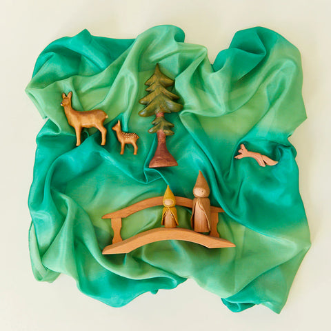 Sarah's Silks - Earth Playsilk - Forest 35 x 35 inch