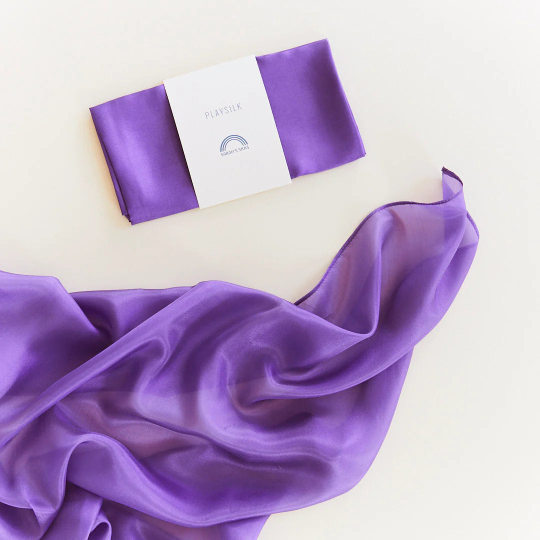 Sarah’s Silks Purple Playsilk – 35 x 35 Inch Open-Ended Play Silk | | Sarah's Silks | Little Acorn to Mighty Oaks