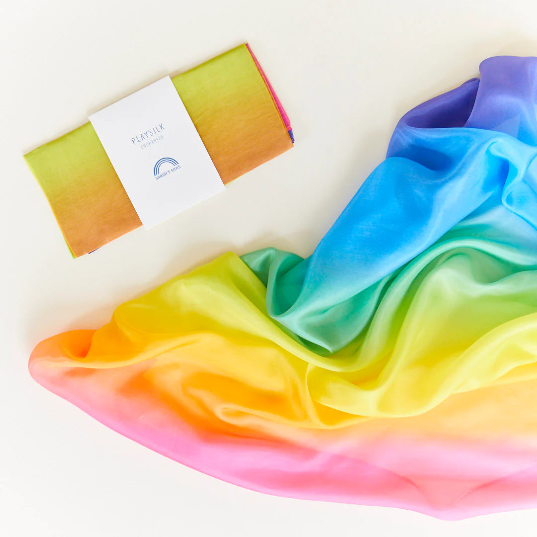 Sarah's Silks Enchanted Rainbow Playsilk – 35 x 35 inch | | Sarah's Silks | Little Acorn to Mighty Oaks