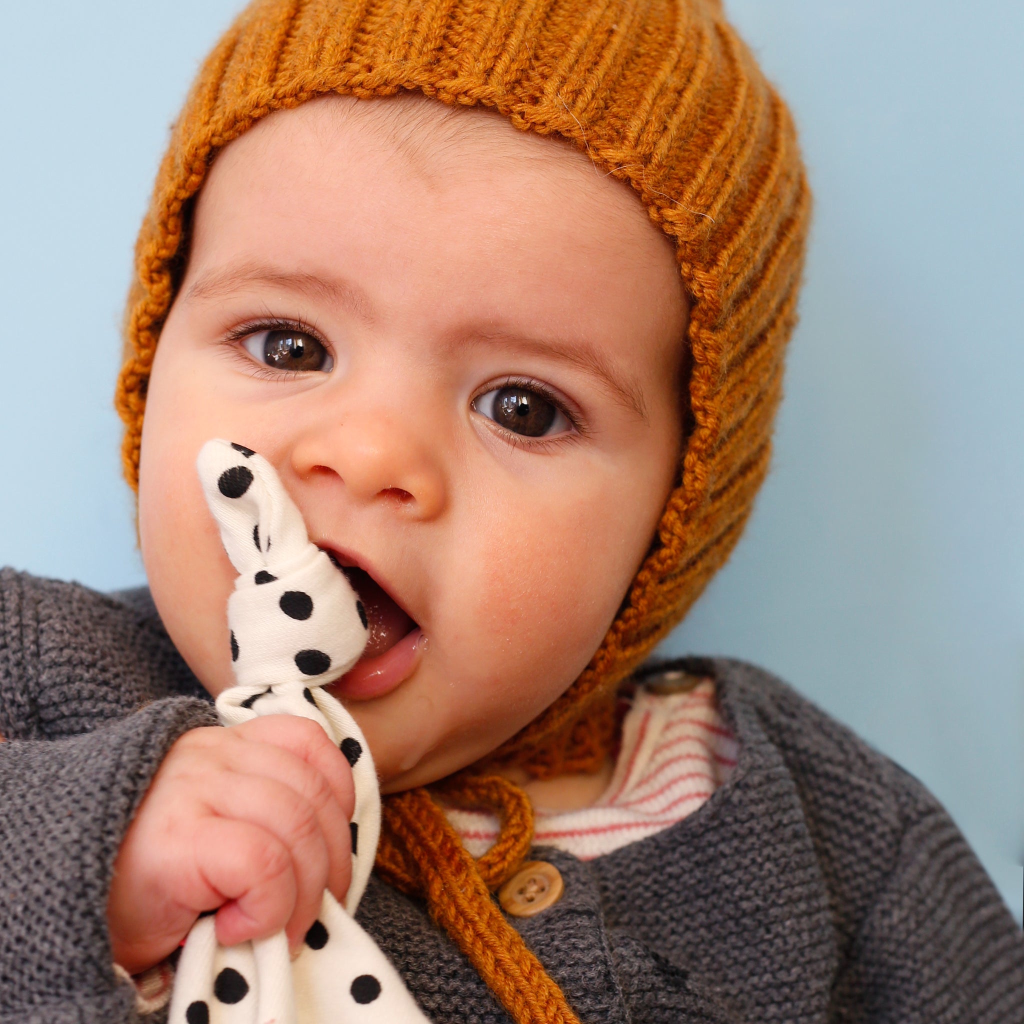 Nanchen Organic Waldorf Blanket Doll - Elderberry Polka Dot | | Nanchen | Little Acorn to Mighty Oaks