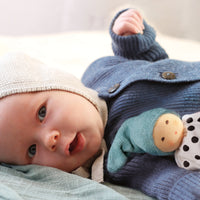 Nanchen Organic Waldorf Blanket Doll - Sage Polka Dot | | Nanchen | Little Acorn to Mighty Oaks