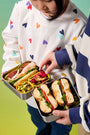 Planetbox Trailblazer Sandwich Box - White Sand Terrazzo | | PlanetBox | Little Acorn to Mighty Oaks