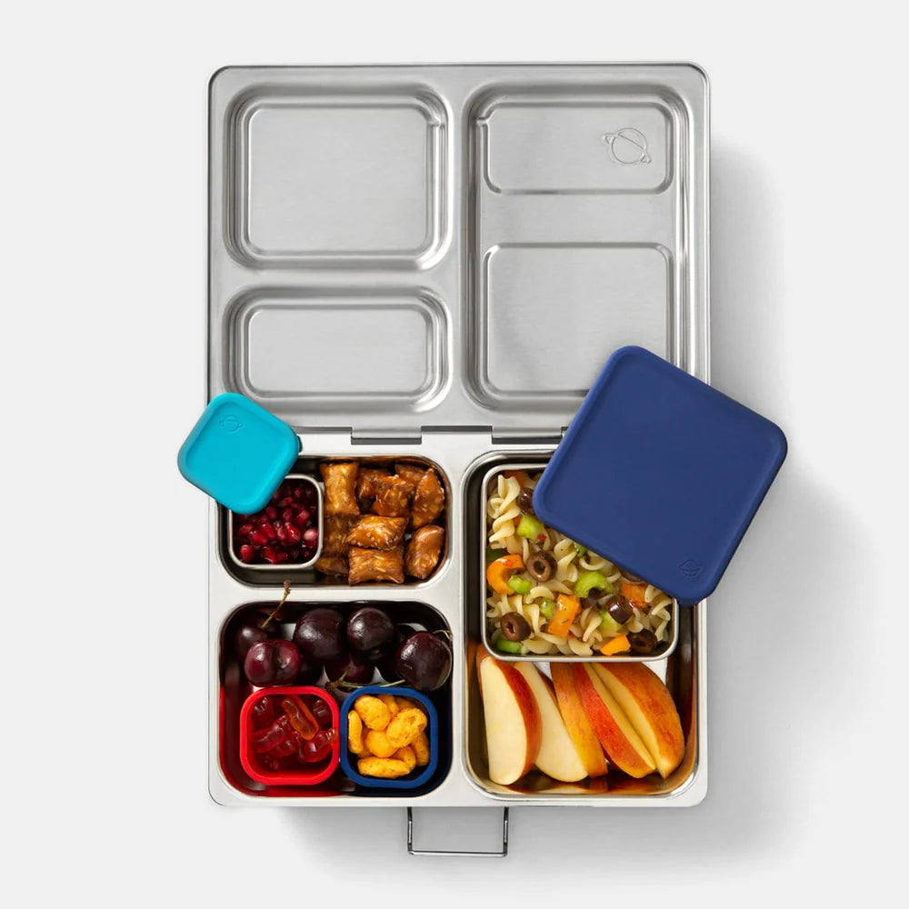 PlanetBox Big Square Stainless Steel Dipper 12.3oz - Cloudy Day | | PlanetBox | Little Acorn to Mighty Oaks
