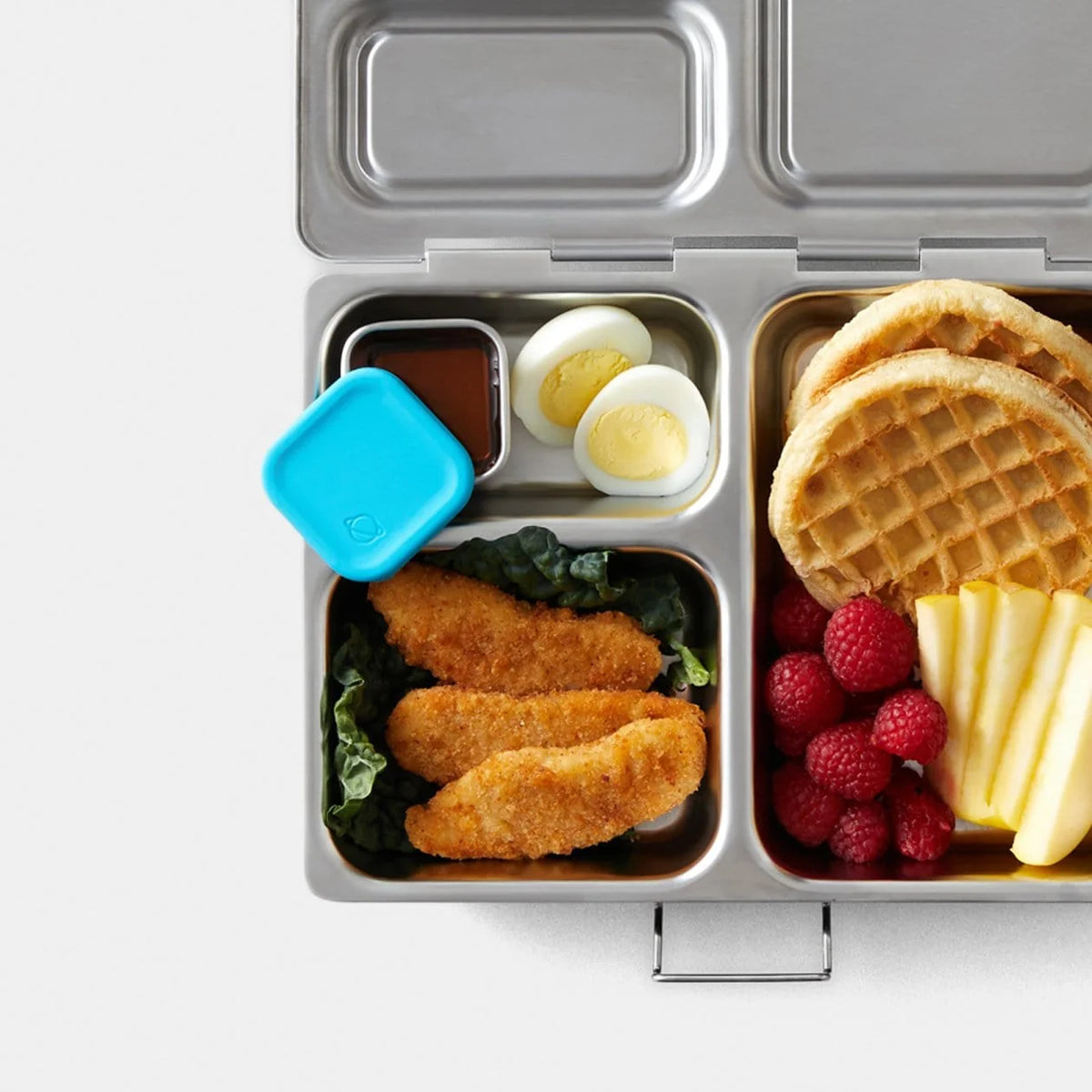 PlanetBox Stainless Steel Little Square Dipper 2.4oz - Cloudy Day | | PlanetBox | Little Acorn to Mighty Oaks