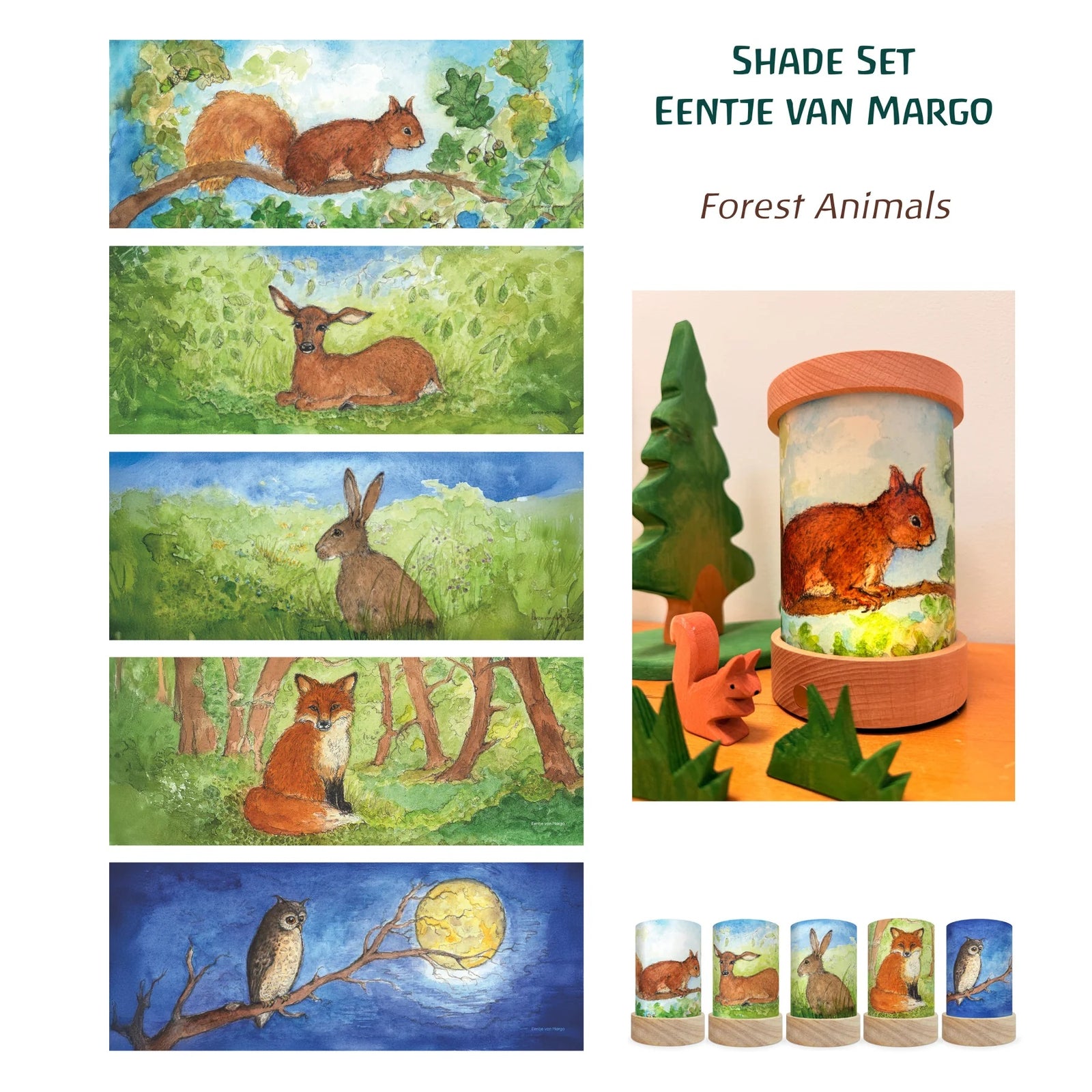 Toverlux Lantern Shades - Eentje van Margo Animals- Pack of 5 | Toy | Toverlux | Little Acorn to Mighty Oaks