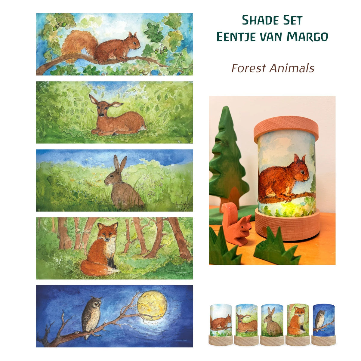 Toverlux Lantern Shades - Eentje van Margo Animals- Pack of 5 | Toy | Toverlux | Little Acorn to Mighty Oaks