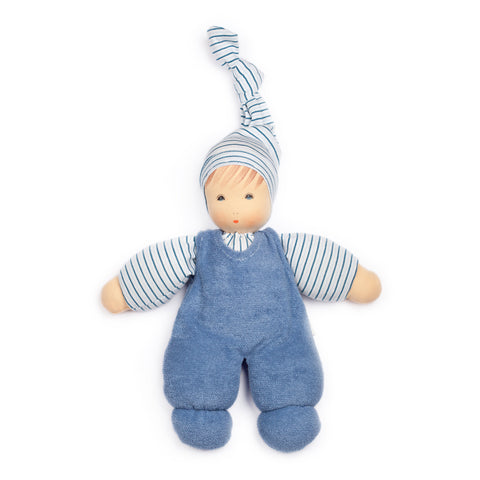 Nanchen Organic Waldorf Doll - Wuschel - Blue - 26cm