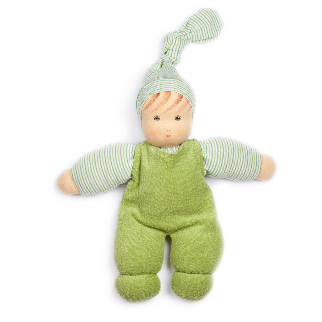 Nanchen Organic Waldorf Doll - Wuschel - Green - 26cm | | Nanchen | Little Acorn to Mighty Oaks