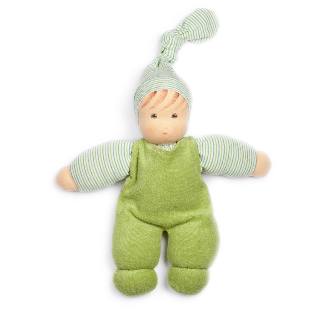 Nanchen Organic Waldorf Doll - Wuschel - Green 26cm | | Nanchen | Little Acorn to Mighty Oaks