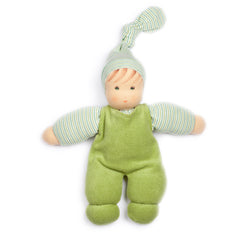 Nanchen Organic Waldorf Doll - Wuschel - Green - 26cm