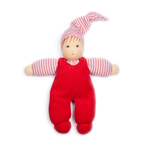 Nanchen Organic Waldorf Doll - Wuschel - Red - 26cm