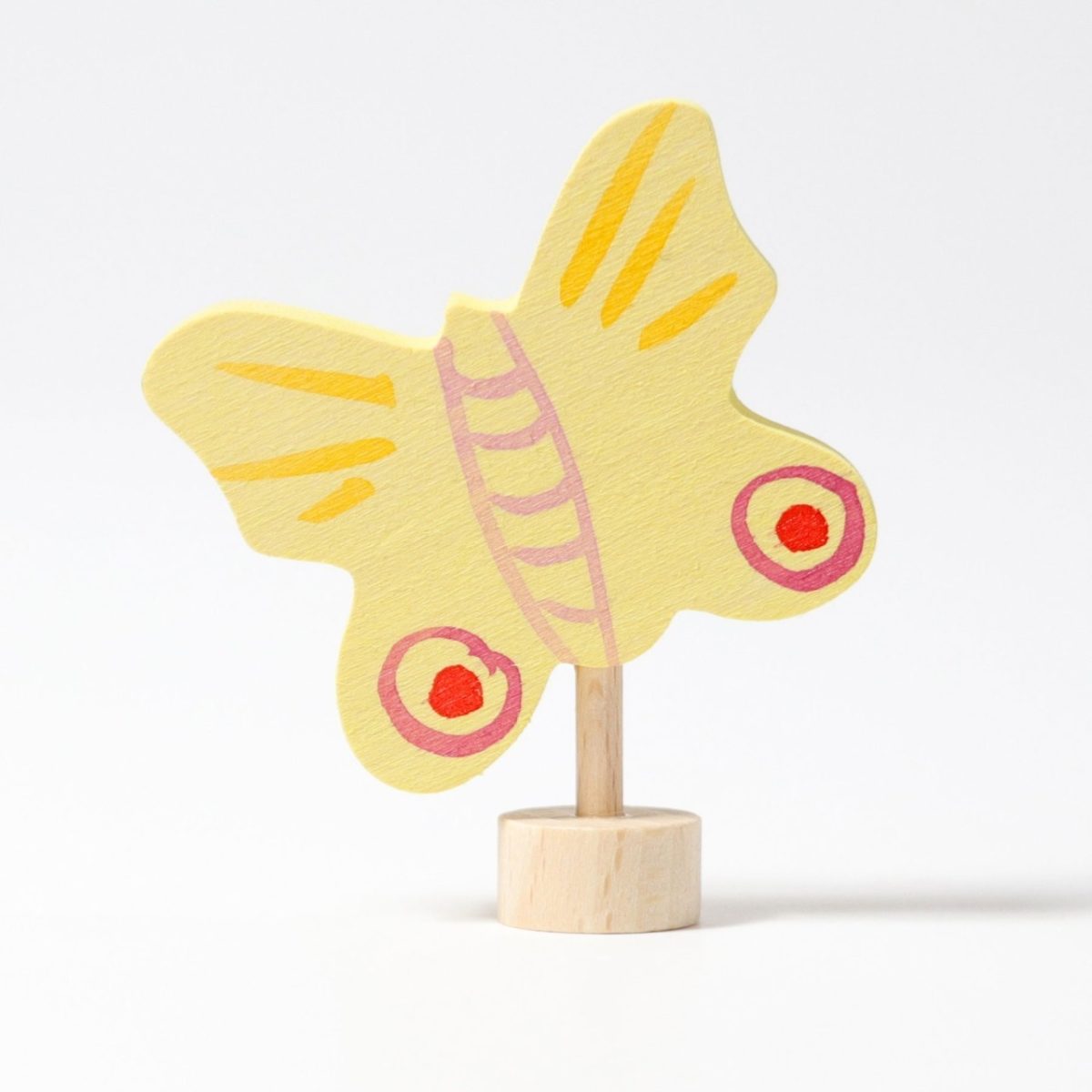 Grimm's Celebration Ring Figure - Yellow Butterfly | | Grimm's Spiel and Holz | Little Acorn to Mighty Oaks