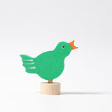 Grimm's Celebration Ring Figure - Green Bird Singing | | Grimm's Spiel and Holz | Little Acorn to Mighty Oaks