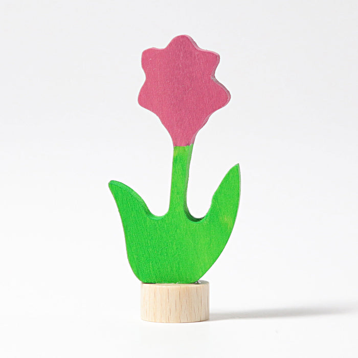 Grimm's Celebration Ring Figure - Pink Flower | | Grimm's Spiel and Holz | Little Acorn to Mighty Oaks