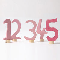 Grimm's Pink Decorative Numbers 1-5 | | Grimm's Spiel and Holz | Little Acorn to Mighty Oaks