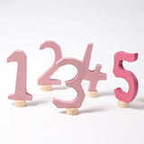 Grimm's Pink Decorative Numbers 1-5 | | Grimm's Spiel and Holz | Little Acorn to Mighty Oaks