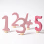 Grimm's Pink Decorative Numbers 1-5 | | Grimm's Spiel and Holz | Little Acorn to Mighty Oaks