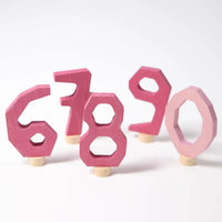 Grimm's Pink Decorative Numbers 6-9 & 0 | | Grimm's Spiel and Holz | Little Acorn to Mighty Oaks