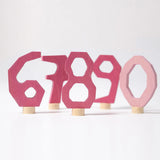Grimm's Pink Decorative Numbers 6-9 & 0 | | Grimm's Spiel and Holz | Little Acorn to Mighty Oaks